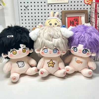 Cute Dress Up Naked Dolls Light&Night Anime Gaming Idol Baby Plushies Dolls Toys Super Star Stuffed Changeable Clothes New Gift
