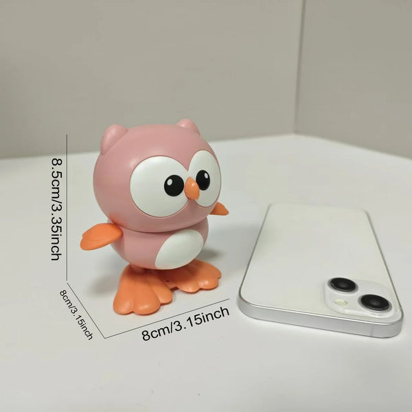 Wind-Up Jumping Owl Toy for Kids - Novelty Wind-Up Walking Animal, Perfect Gift for Children