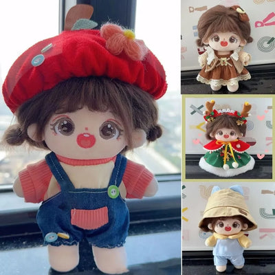 New EW Cute Doll Lovely Clothes 6 Styles With Cartoon Headband Accessories Doll Skirt Fashion Dresses Skirt Plush Dolls Clothes