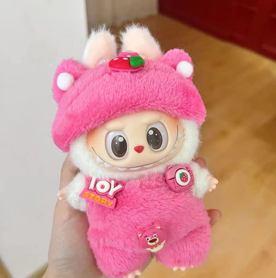 2025 New Products for Labubu Clothes Trendy Velcro 17cm Doll Cute Dress up Casual Set Skirts Plush Toy Clothes