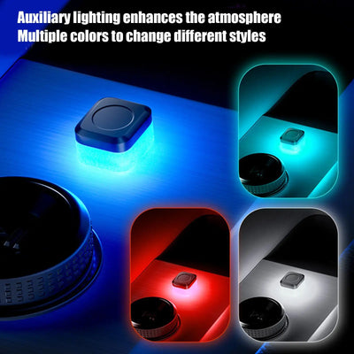 LED USB Car Light Car LED Lights Interior Wireless Ambient Light Wireless Multicolor Night Light Multiple Modes Interior Lighing